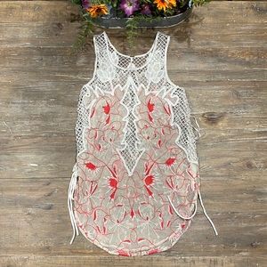 Free people floral lace cover up xs